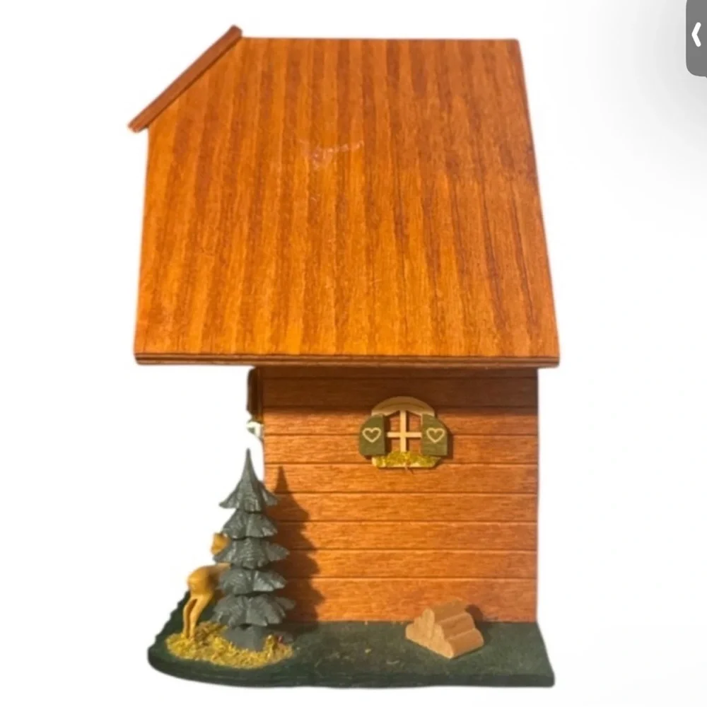Authentic vintage Black Forest cuckoo clock traditional chalet style